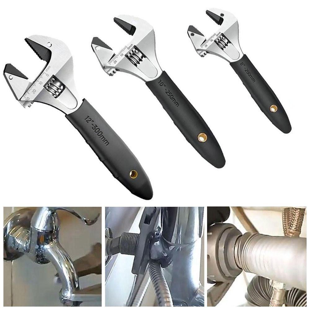 8/10/12Inch with Non-Slip Handle Ratcheting Wrench Adjustable Wrench Tool Portable Bathroom Wrench 8Inch
8/10/12Inch with Non-Slip Handle Ratcheting Wrench Adjustable Wrench Tool Portable Bathroom Wrench 8Inch