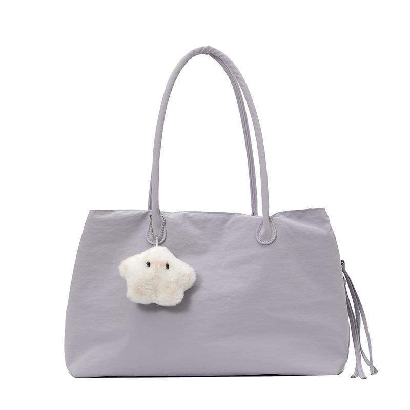 Lightweight Nylon Tote Bag Multi-compartment Large Capacity Solid Color Shoulder Bag With Cute Star Charm Casual Commute Handbag фиолетовый
Lightweight Nylon Tote Bag Multi-compartment Large Capacity Solid Color Shoulder Bag With Cute Star Charm Casual Commute Handbag фиолетовый