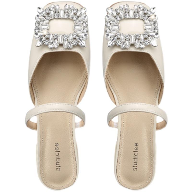 Su Yinyin has the same spring 2025 new sexy rhinestone flat-bottomed cool slippers for women s shallow mouth square head Mary Jane sandals. 40
Su Yinyin has the same spring 2025 new sexy rhinestone flat-bottomed cool slippers for women s shallow mouth square head Mary Jane sandals. 40