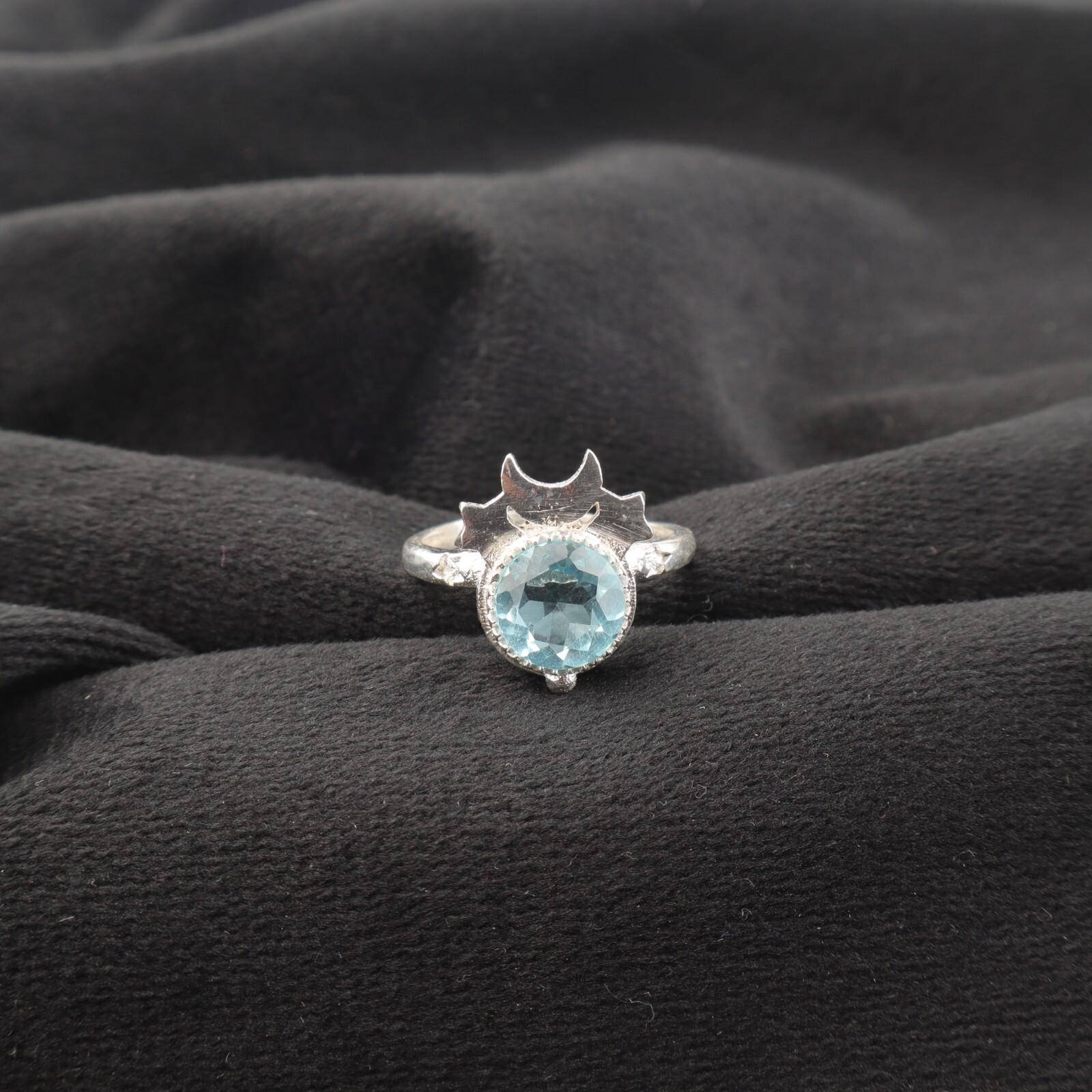 Sky Blue Topaz Gemstone 925 Sterling Silver Jewelry Handmade Ring Gift For Wife RR-67-10 13
Sky Blue Topaz Gemstone 925 Sterling Silver Jewelry Handmade Ring Gift For Wife RR-67-10 13