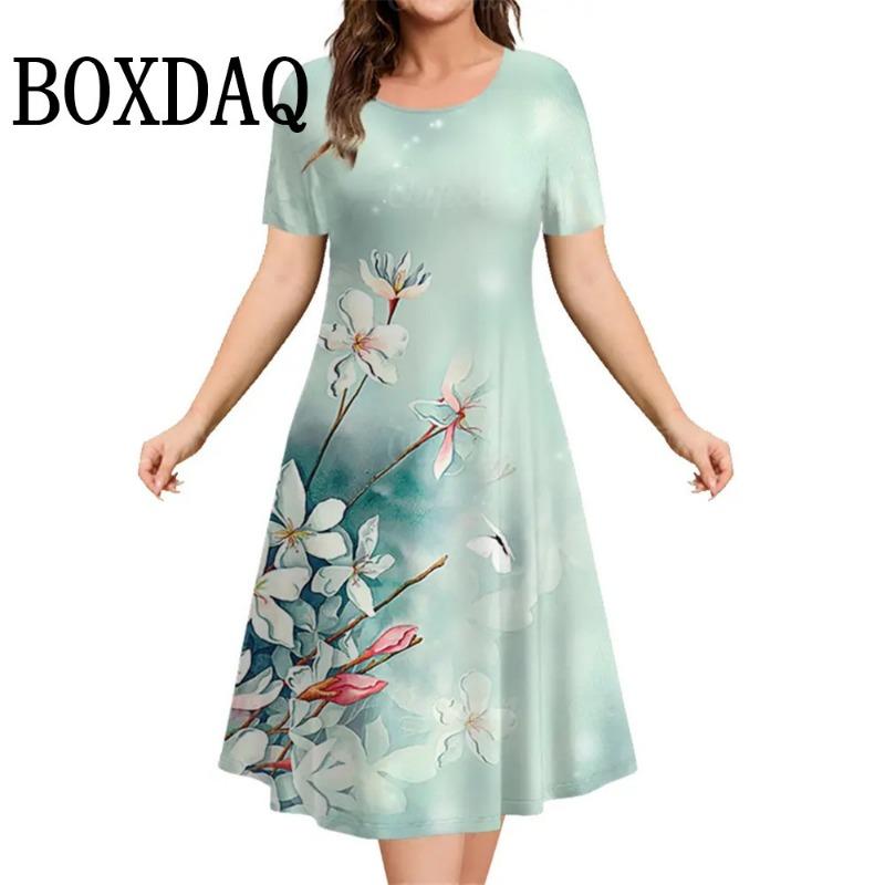 Fashion Elegant Women’S Dresses Loose A-Line Dress Women Short Sleeve Dress Flowers Print Casual Ladies L
Fashion Elegant Women’S Dresses Loose A-Line Dress Women Short Sleeve Dress Flowers Print Casual Ladies L