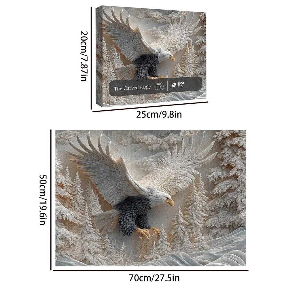 1000-Piece Carved Eagle Jigsaw Puzzle Majestic Bald Eagle Mid-Flight puzzle game a challenging bald eagle puzzle game artistic
1000-Piece Carved Eagle Jigsaw Puzzle Majestic Bald Eagle Mid-Flight puzzle game a challenging bald eagle puzzle game artistic