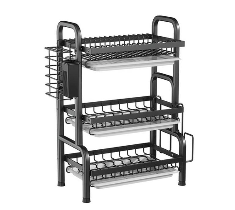 Dish Rack 3 Tier Holder Bowl Dishes Chopsticks Storage Box Drainer Household Organizer Stainless Steel Home Counter 3layers/with acces
Dish Rack 3 Tier Holder Bowl Dishes Chopsticks Storage Box Drainer Household Organizer Stainless Steel Home Counter 3layers/with acces