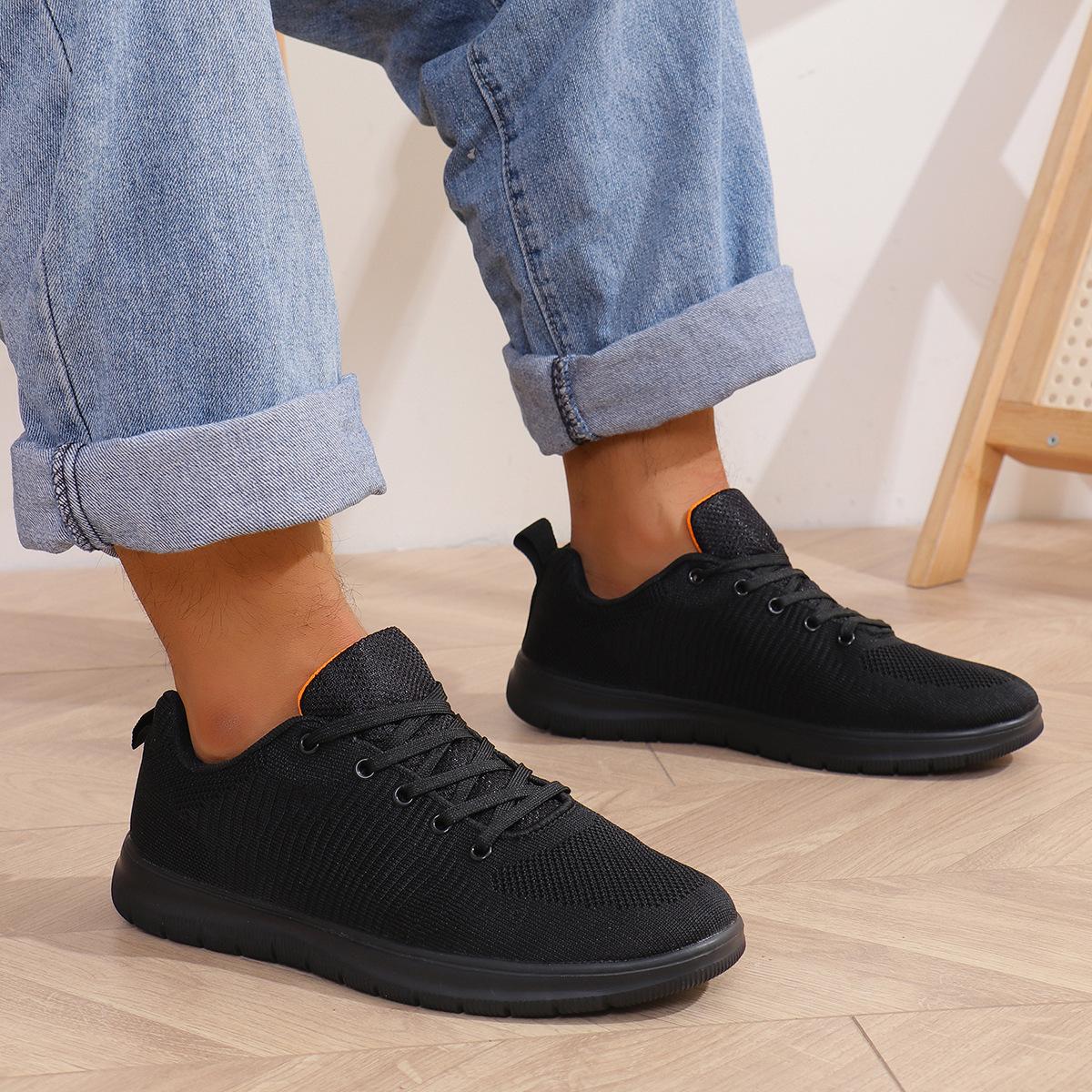 Новые летние кроссовки для бега мужские легкие кроссовки из сетки на мягкой подошве дышащие и универсальные мужские туфли черные рабочие туфли 46
Новые летние кроссовки для бега мужские легкие кроссовки из сетки на мягкой подошве дышащие и универсальные мужские туфли черные рабочие туфли 46