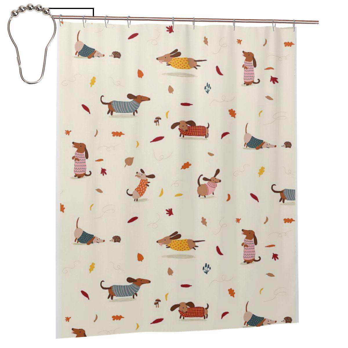 Dachshund Dog Shower Curtain Bathroom Polyester Waterproof Bath Curtains With Hooks W60H190(CM)-1 Pcs
Dachshund Dog Shower Curtain Bathroom Polyester Waterproof Bath Curtains With Hooks W60H190(CM)-1 Pcs