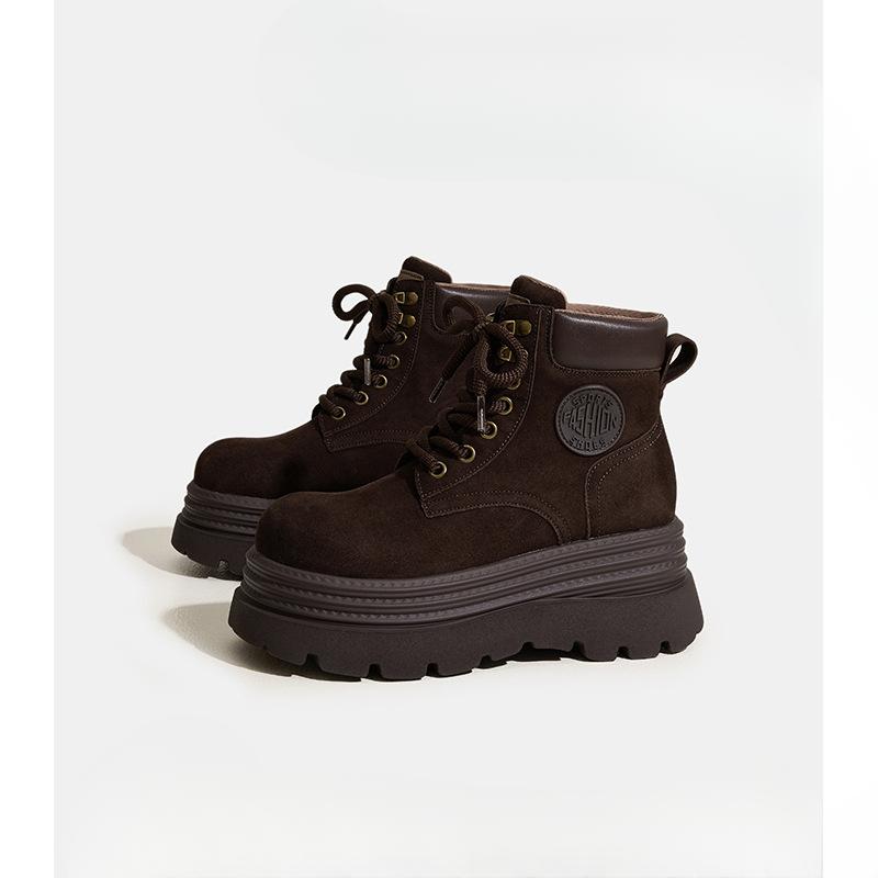 New Casual Retro Lace-up Boots for Women with Thick-soled Shoes Height-increasing Ankle Boots 34 коричневий
New Casual Retro Lace-up Boots for Women with Thick-soled Shoes Height-increasing Ankle Boots 34 коричневий