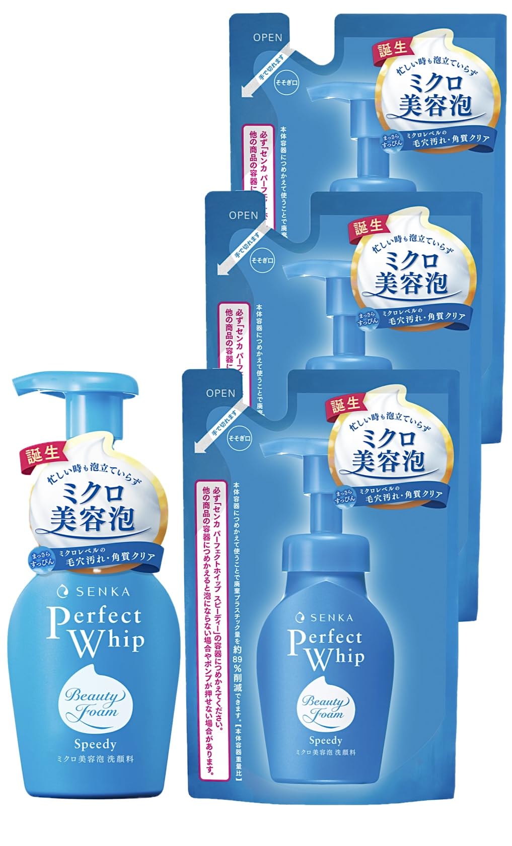 SENKA Perfect Whip Speedy SENKA Perfect Whip SP Foaming Facial Cleanser Refill x3 (150ml) + (130ml)
SENKA Perfect Whip Speedy SENKA Perfect Whip SP Foaming Facial Cleanser Refill x3 (150ml) + (130ml)