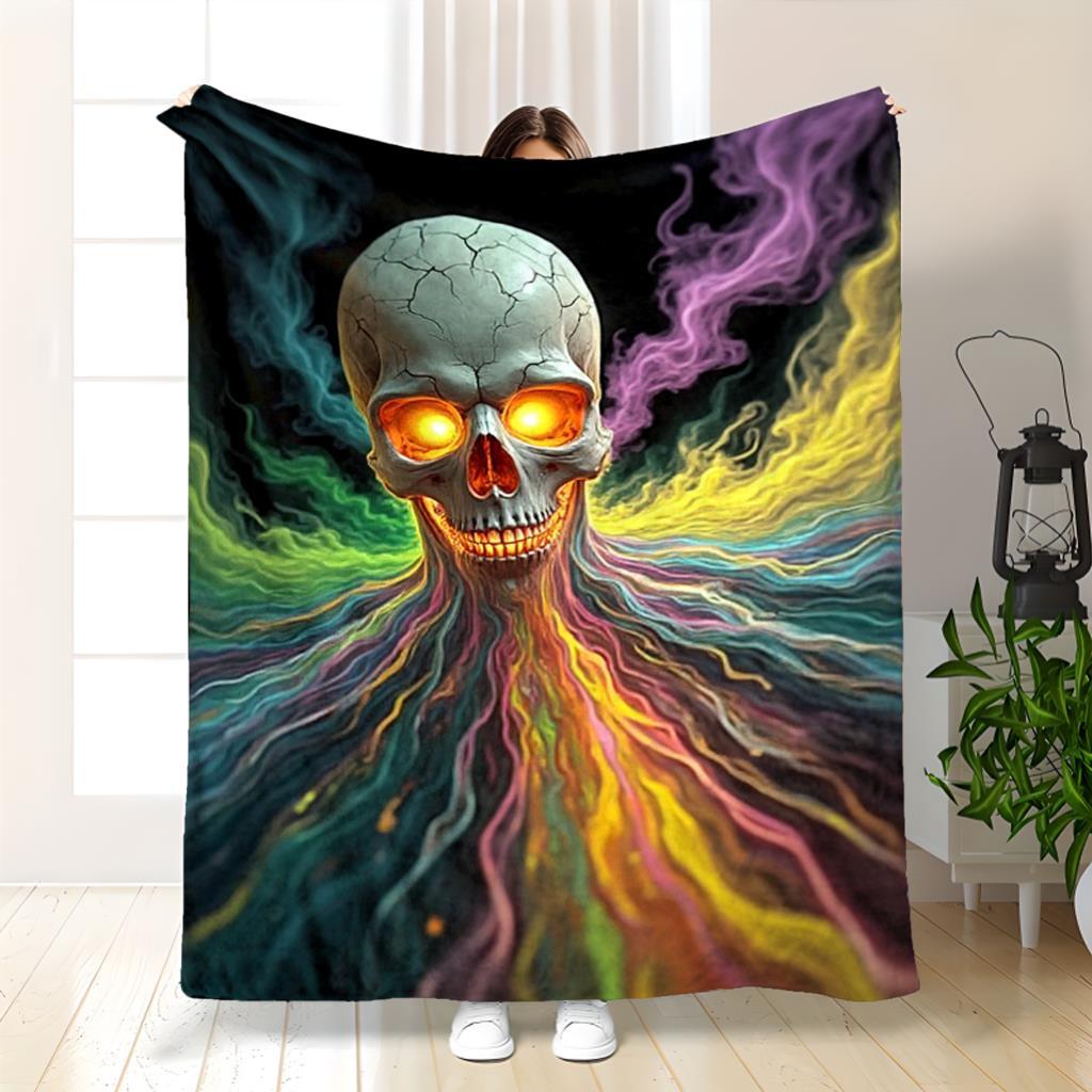 Versatile Psychedelic Blanket - Neon Skull Retro 60s 70s Print Throw 70x100cm
Versatile Psychedelic Blanket - Neon Skull Retro 60s 70s Print Throw 70x100cm