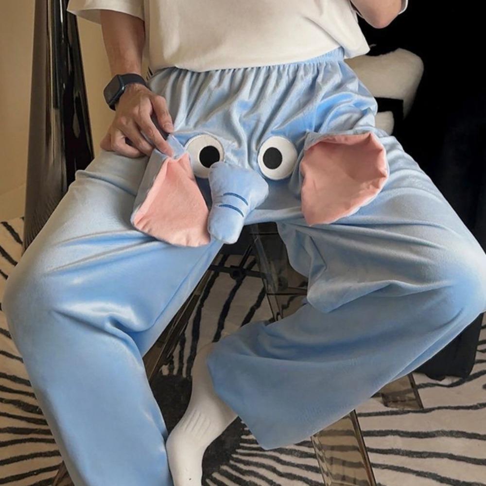 Loose Elephant Trunk Trousers Plush Funny Velvet Sleepwear Casual Fleece Pajama Pants Men Women L синий
Loose Elephant Trunk Trousers Plush Funny Velvet Sleepwear Casual Fleece Pajama Pants Men Women L синий