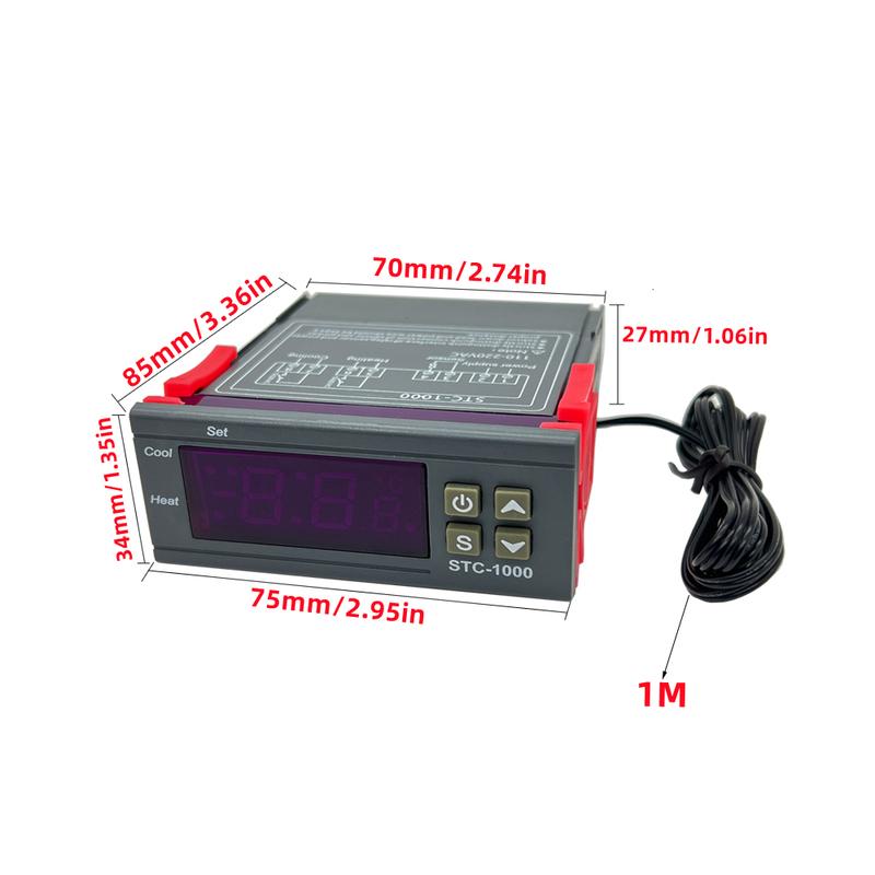 STC-1000 STC 1000 LED Digital Thermostat for Incubator Temperature Controller Thermoregulator Relay Heating Cooling 12V 24V 220V DC 24V
STC-1000 STC 1000 LED Digital Thermostat for Incubator Temperature Controller Thermoregulator Relay Heating Cooling 12V 24V 220V DC 24V