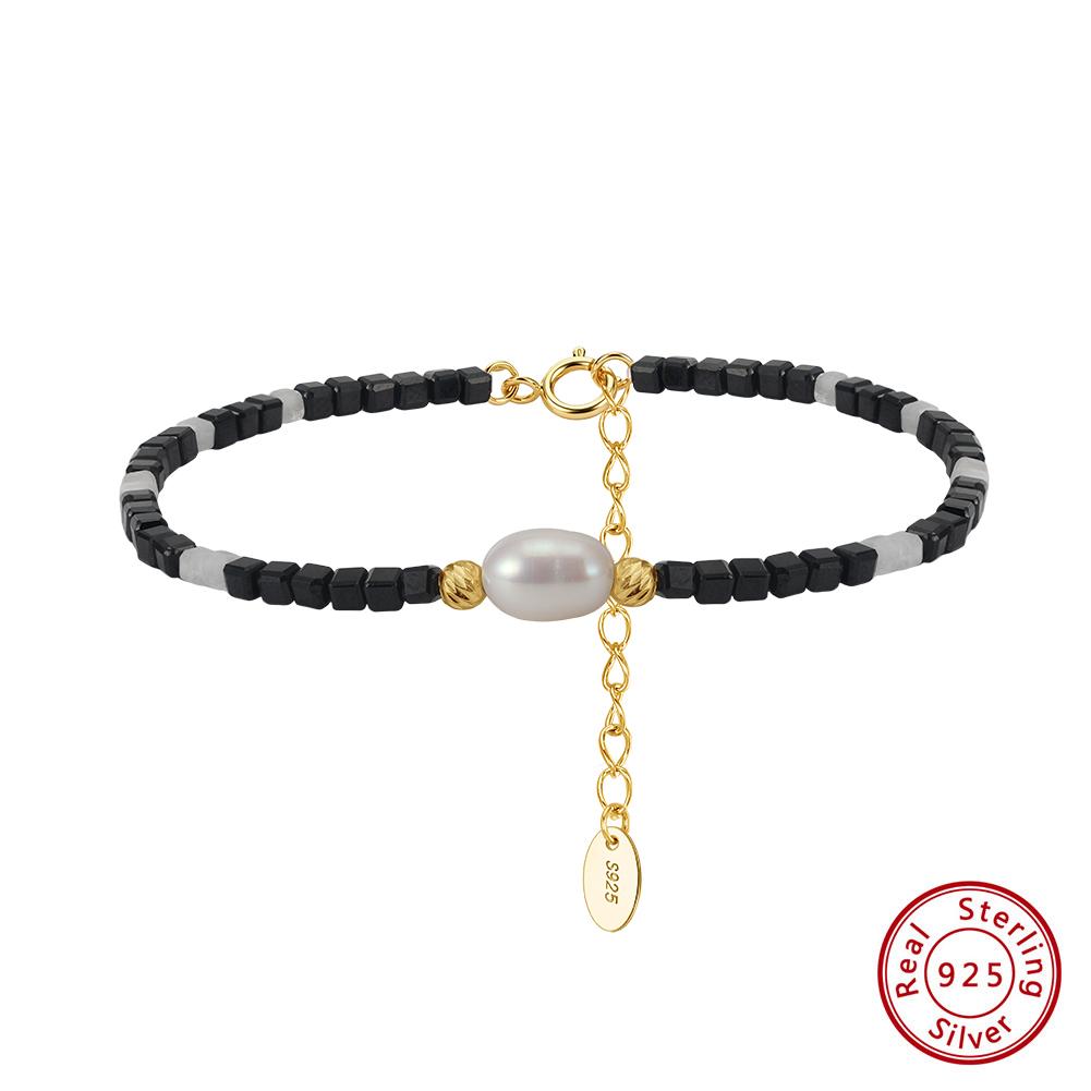 Effie Queen Fashion 2MM Black Spinel Gothic Women Bracelet Chain with Single Pearl 925 Sterling Silver Stone Jewelry Gift MPB21
Effie Queen Fashion 2MM Black Spinel Gothic Women Bracelet Chain with Single Pearl 925 Sterling Silver Stone Jewelry Gift MPB21