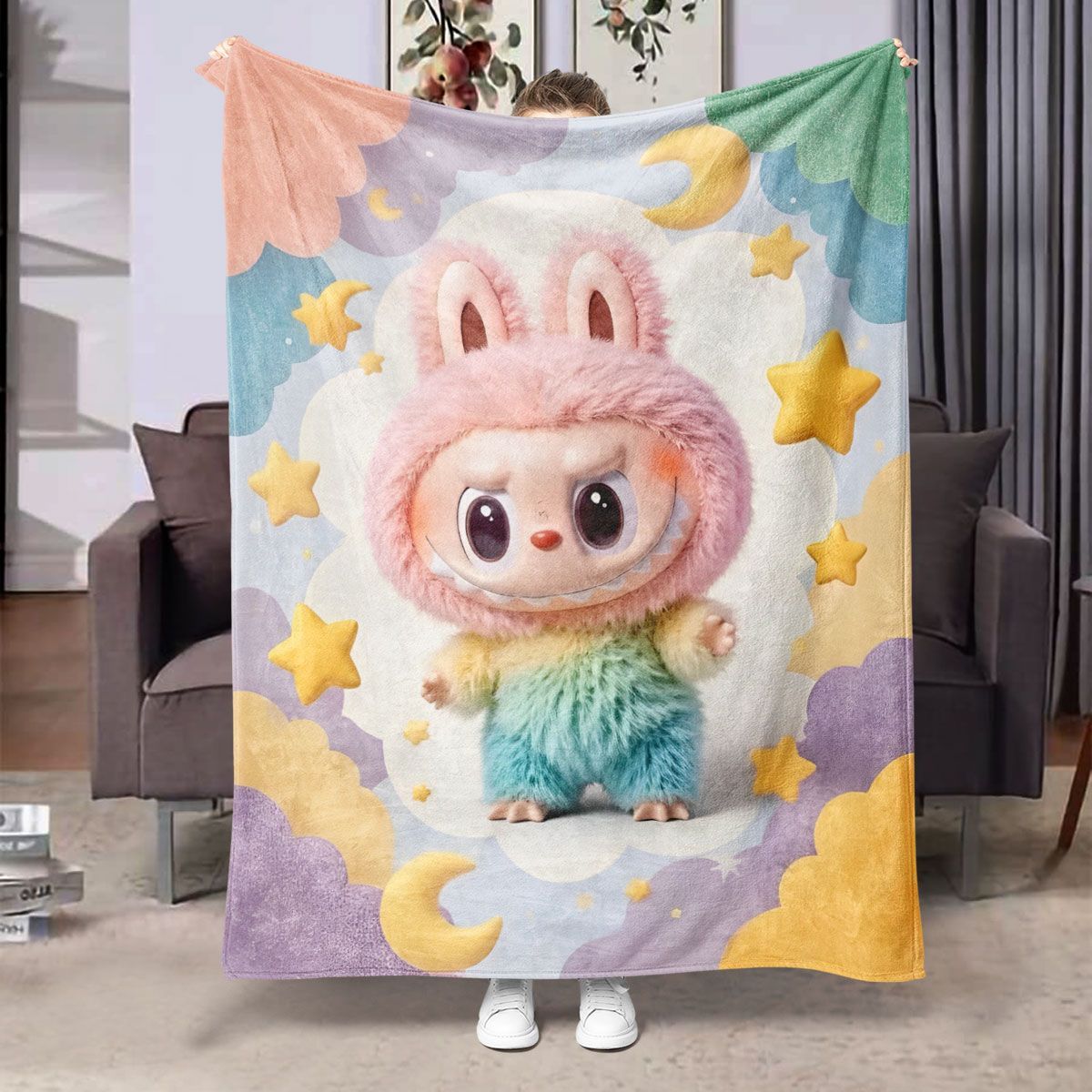 Labub Flannel Blanket - All-season Nap Blanket - Super Cute Digital Print - Creative Colors 70*100cm
Labub Flannel Blanket - All-season Nap Blanket - Super Cute Digital Print - Creative Colors 70*100cm