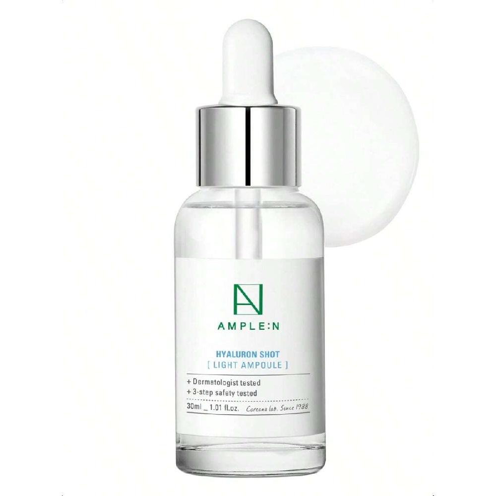 Ample:N Hyaluron Shot Light Serum 30ml Hyaluronic Acid Moisturizing Serum -Hydrate Oily And Combination Skin-Plumping, Refreshing, Anti Aging 1PC
Ample:N Hyaluron Shot Light Serum 30ml Hyaluronic Acid Moisturizing Serum -Hydrate Oily And Combination Skin-Plumping, Refreshing, Anti Aging 1PC