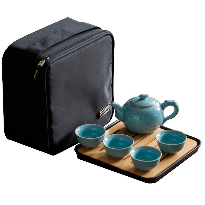 DARUNYAO Ru Kiln Portable Travel Tea Set with Dry Tray
DARUNYAO Ru Kiln Portable Travel Tea Set with Dry Tray