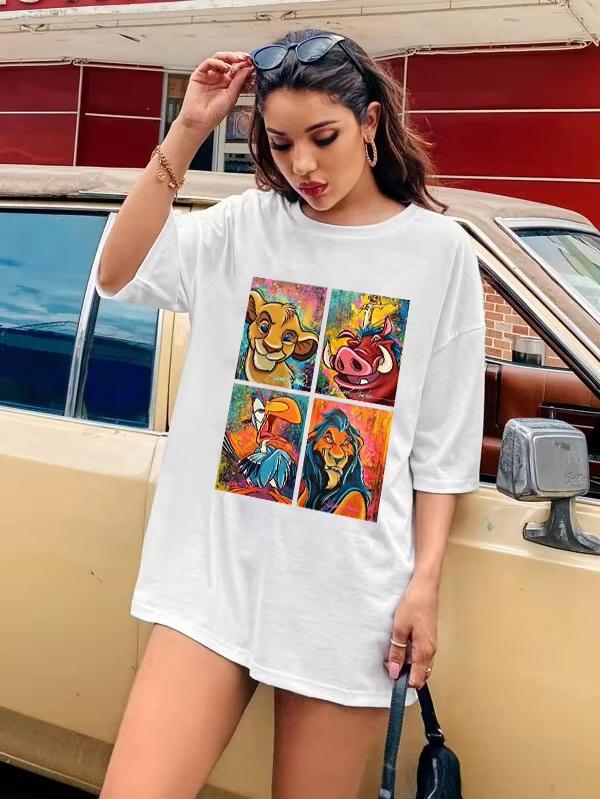2026 New Ulzzang Harajuku Cartoon Lion King Print Fashion WoUnisex Crew Neck Loose Plus Size Short Sleeve TShirt S
2026 New Ulzzang Harajuku Cartoon Lion King Print Fashion WoUnisex Crew Neck Loose Plus Size Short Sleeve TShirt S