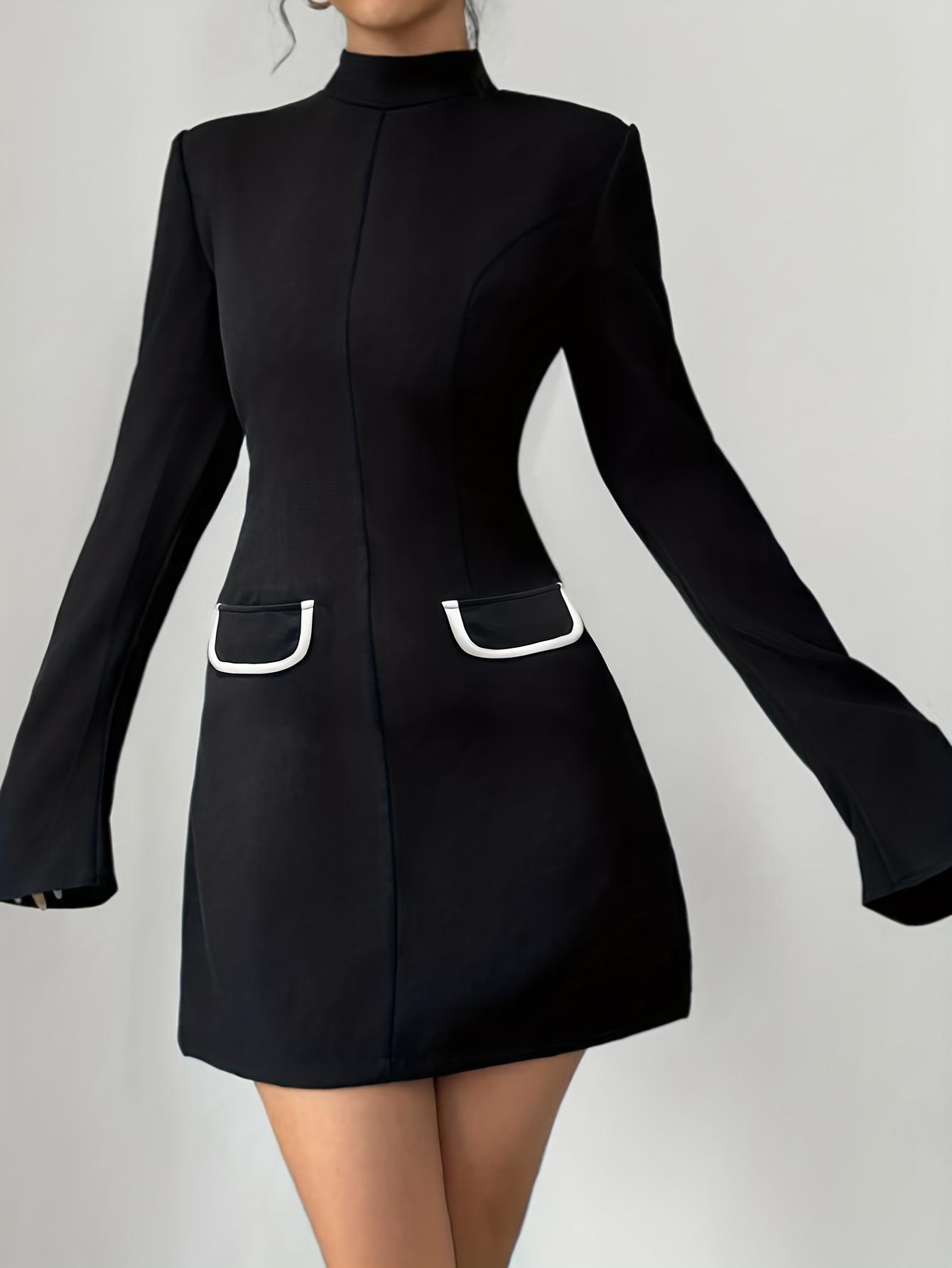 Celebrity Luxe Black Waist-Cinched Dress with 3D Cut and Black & White Color Blocking L чёрный
Celebrity Luxe Black Waist-Cinched Dress with 3D Cut and Black & White Color Blocking L чёрный