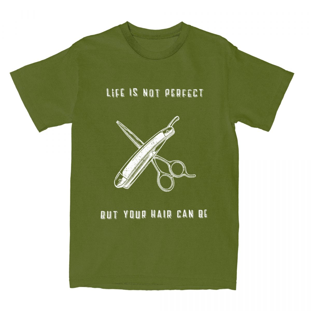 Novelty Funny Barber T-Shirts Men Women s Pure Cotton Life Is Not Perfect But Your Hair Can Be Quote Tees Shirt Original Clothes 4XL
Novelty Funny Barber T-Shirts Men Women s Pure Cotton Life Is Not Perfect But Your Hair Can Be Quote Tees Shirt Original Clothes 4XL