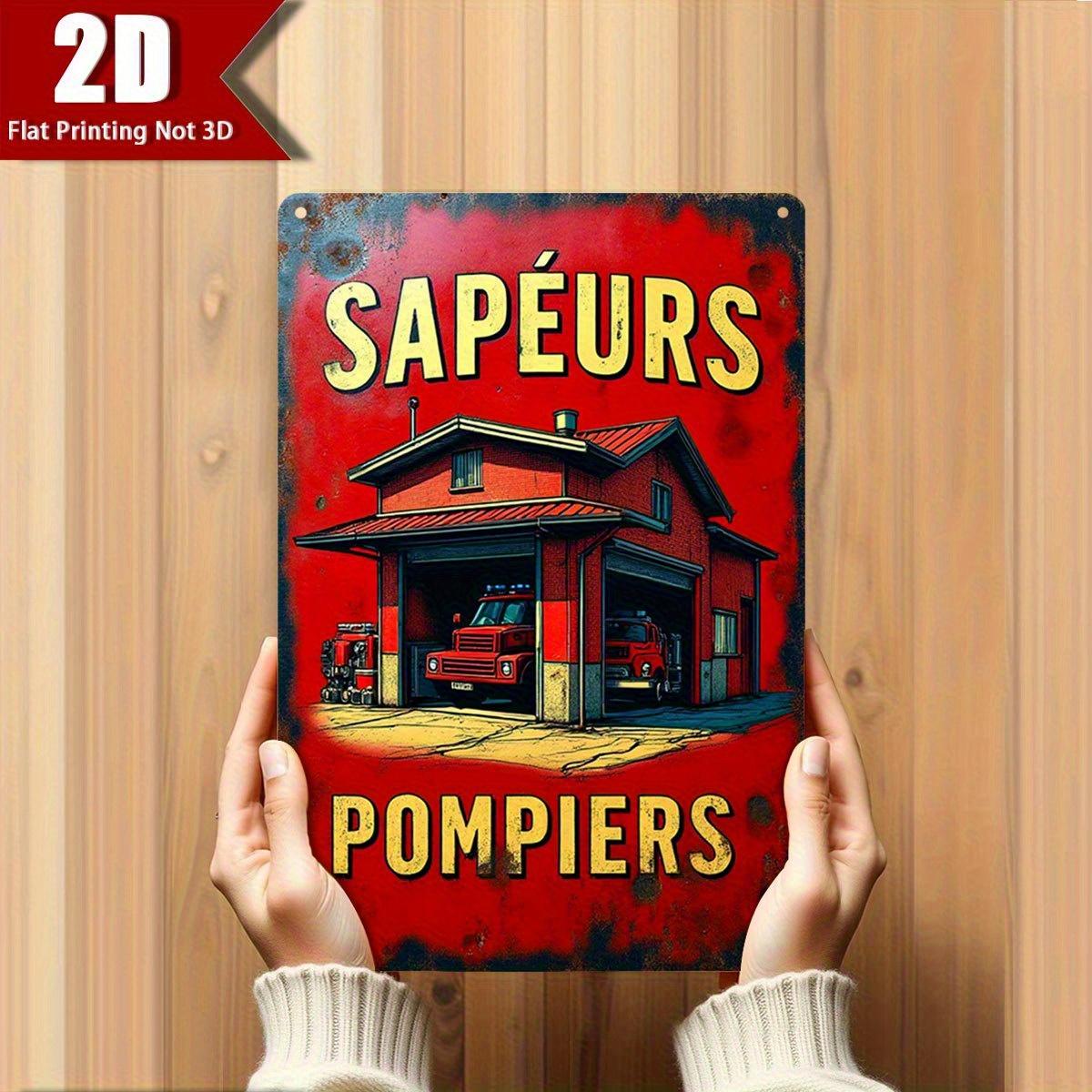 Vintage Metal Fire Station Wall Sign Retro Fire Truck Red Car Design with French Sauveurs Pompepiers Text Classic 20x30cm(7.8x11.8inch)
Vintage Metal Fire Station Wall Sign Retro Fire Truck Red Car Design with French Sauveurs Pompepiers Text Classic 20x30cm(7.8x11.8inch)