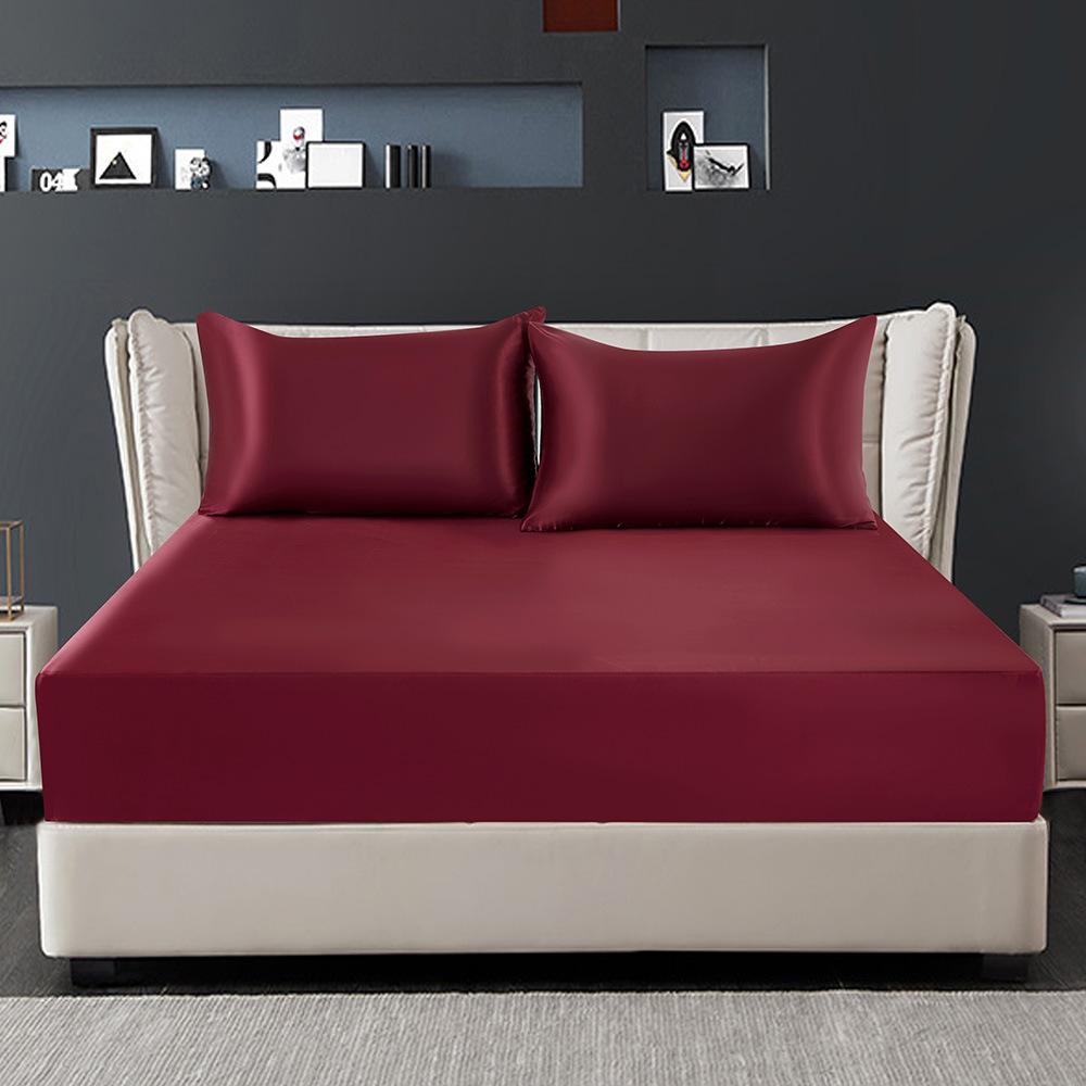 Solid Color Satin Surface Bedding Fitted Sheet 100% Polyester Elastic Band Around Mattress Cover King Bed Cover No Pillowcases 2pcs pillowcase
Solid Color Satin Surface Bedding Fitted Sheet 100% Polyester Elastic Band Around Mattress Cover King Bed Cover No Pillowcases 2pcs pillowcase