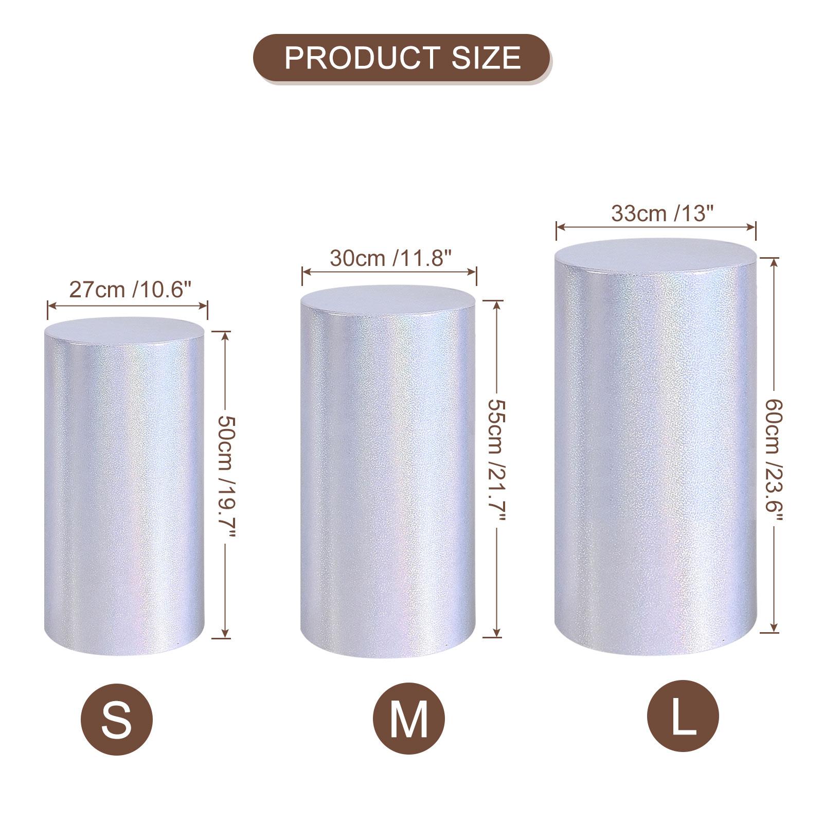 3pcs Plinth Stand Cover Laser Reflective Fabric Pedestal Column Cylinder Cover Cylinder Spandex Stand Cover for Birthday Wedding
3pcs Plinth Stand Cover Laser Reflective Fabric Pedestal Column Cylinder Cover Cylinder Spandex Stand Cover for Birthday Wedding