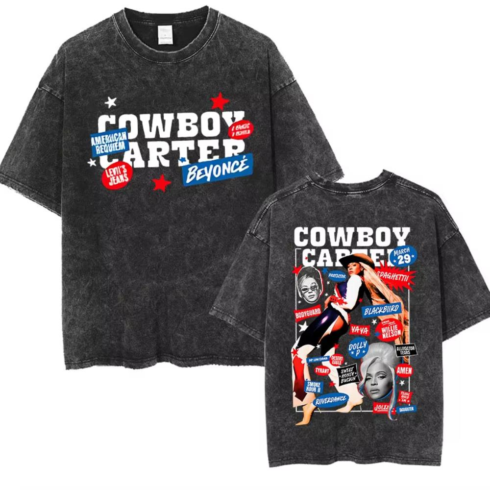 Cowboy Carter Beyonce Tour Vintage Washed T Shirts Men Women Hip Hop Harajuku Oversized Tshirt Summer Clothing Cotton Tees M
Cowboy Carter Beyonce Tour Vintage Washed T Shirts Men Women Hip Hop Harajuku Oversized Tshirt Summer Clothing Cotton Tees M