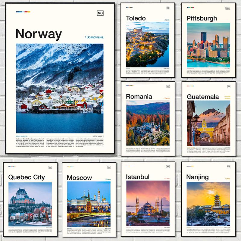 Famous City Norway Moscow Barcelona Tourist city Architecture Art Poster Canvas Paintings Wall Art Pictures Home Decor 21cm×30cm NoFrame
Famous City Norway Moscow Barcelona Tourist city Architecture Art Poster Canvas Paintings Wall Art Pictures Home Decor 21cm×30cm NoFrame
