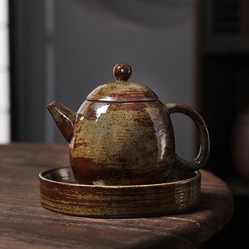 Винтажный чайник и чайный поднос, креативный нержавеющая глазурованная керамика, чайный сервиз в стиле кунг-фу, офисный чайник, аксессуары для китайской чайной церемонии
Винтажный чайник и чайный поднос, креативный нержавеющая глазурованная керамика, чайный сервиз в стиле кунг-фу, офисный чайник, аксессуары для китайской чайной церемонии