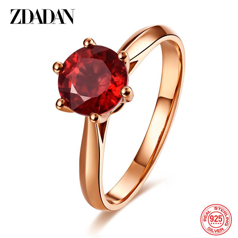 925 Sterling Silver Rose Gold Red Zircon Ring for Women Girls Fashion Jewelry resizable красный
925 Sterling Silver Rose Gold Red Zircon Ring for Women Girls Fashion Jewelry resizable красный