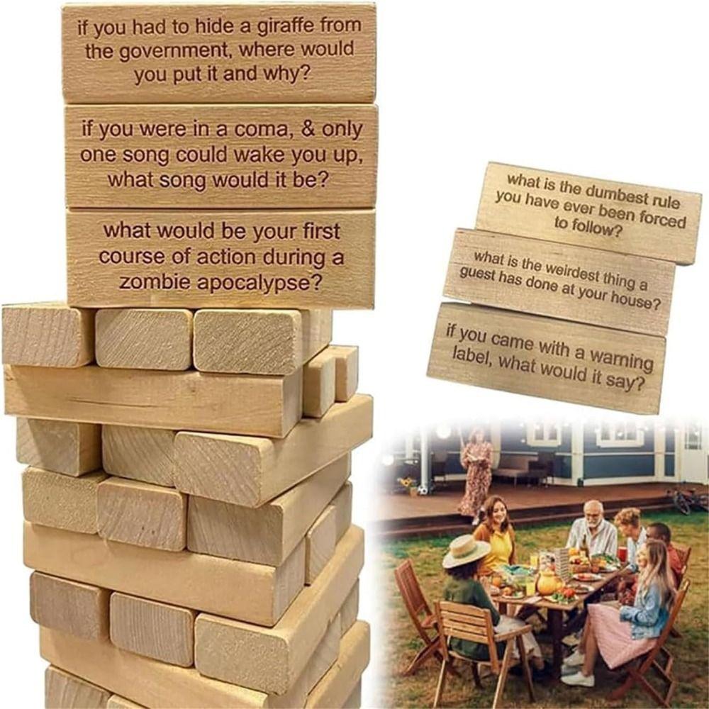 Develop Social Skills Ice Breaker Questions Tumbling Tower Game Funny Blocks Stacking Tower Game
Develop Social Skills Ice Breaker Questions Tumbling Tower Game Funny Blocks Stacking Tower Game