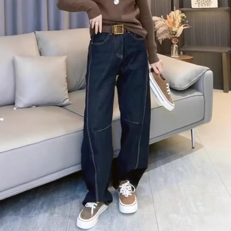 Plus Size Scimitar Wide Leg Jeans for Women - Autumn/Winter 2025 Slimming Loose Fit Straight Pants L темно-синий
Plus Size Scimitar Wide Leg Jeans for Women - Autumn/Winter 2025 Slimming Loose Fit Straight Pants L темно-синий