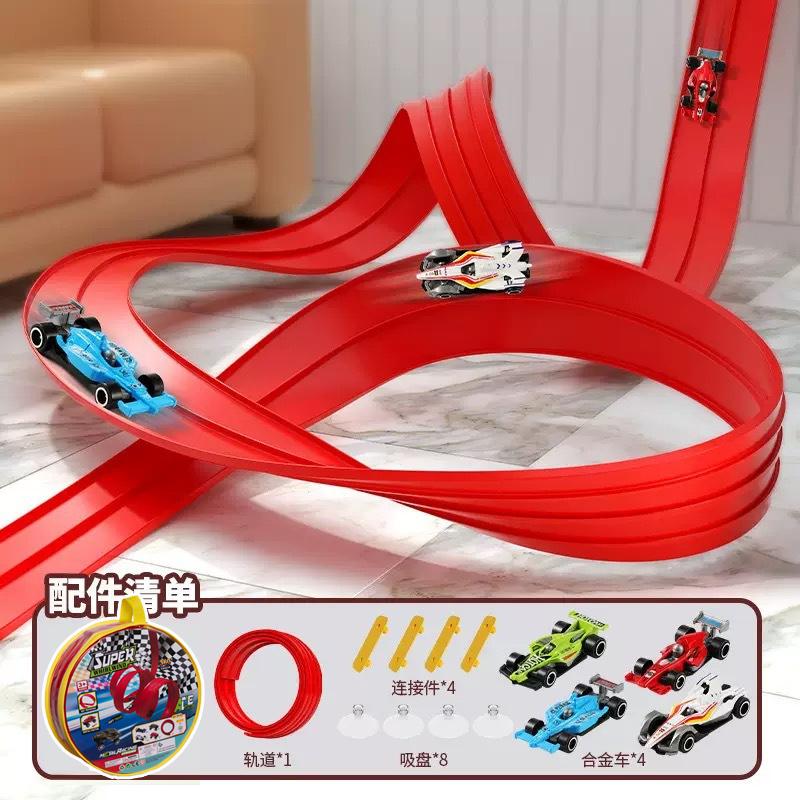 Flexible Race Track Children Toys DIY Double-track Racing Car Ramp Track Compatible 1/64th Cars Portable Rolls Up Race Tracks
Flexible Race Track Children Toys DIY Double-track Racing Car Ramp Track Compatible 1/64th Cars Portable Rolls Up Race Tracks