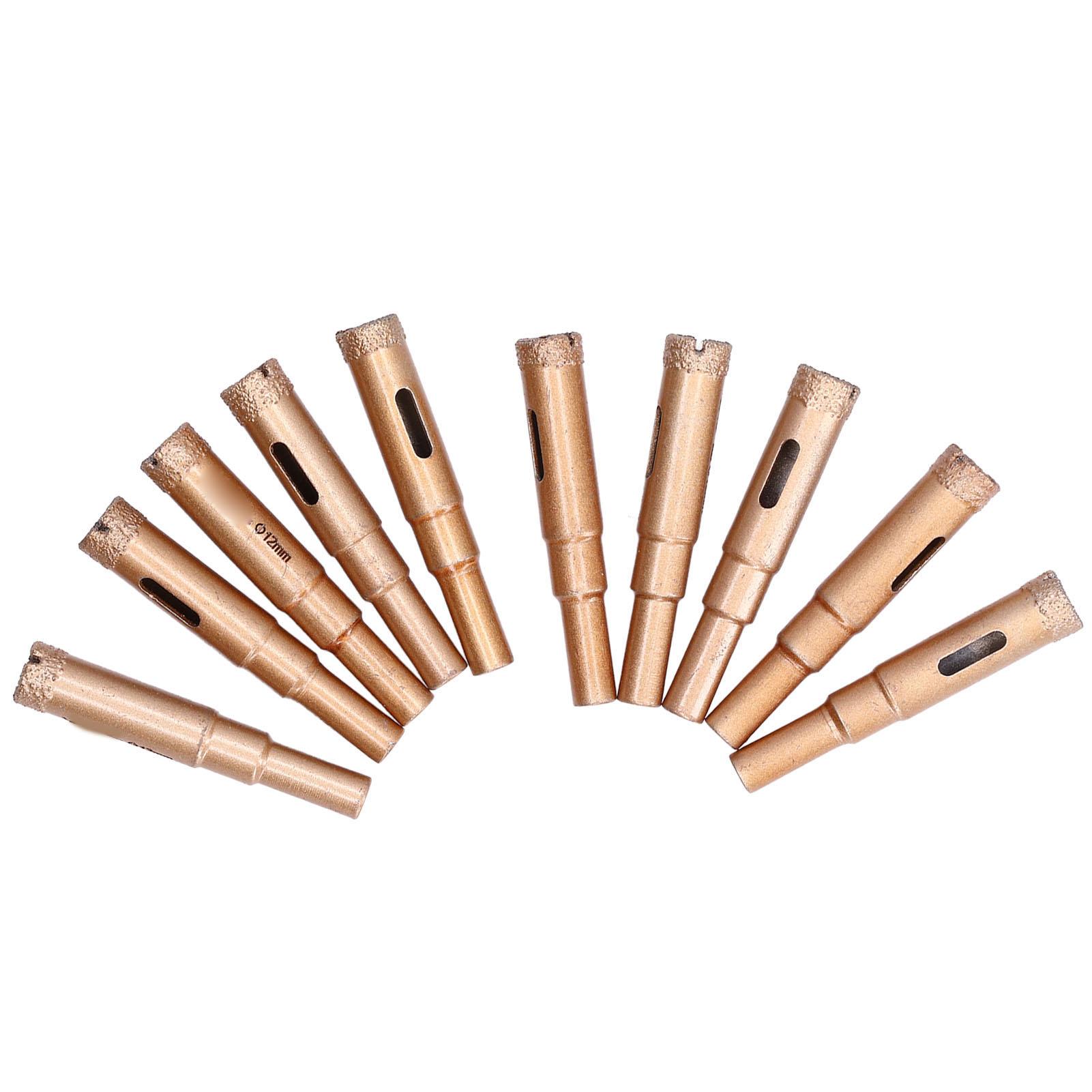 10 шт. набор алмазных коронок с высоким крутящим моментом для стеклянной керамической плитки мрамора 12 мм
10 шт. набор алмазных коронок с высоким крутящим моментом для стеклянной керамической плитки мрамора 12 мм