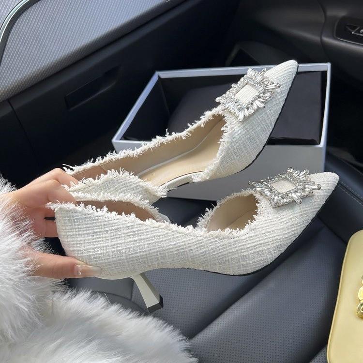 Fine heel single shoes women s 2025 large size autumn and winter new pointed not tired feet high heels small fragrant style with skirt women s trend 35
Fine heel single shoes women s 2025 large size autumn and winter new pointed not tired feet high heels small fragrant style with skirt women s trend 35