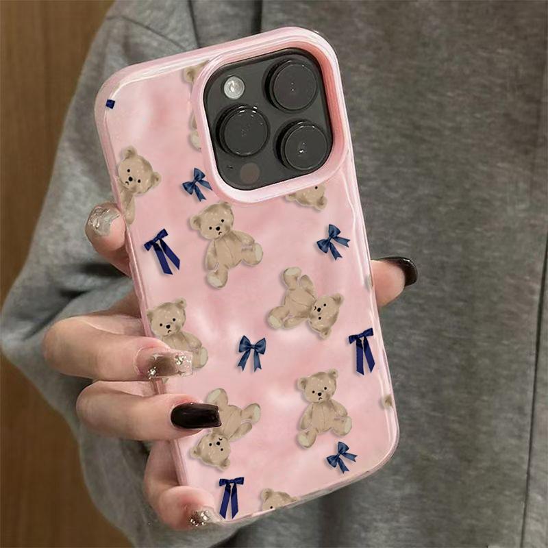 Adorable Cute Bear Pattern Folds Texture Phone Case For iPhone 17 16 15 Pro Max 14 Plus 13 12 11 16E 17 Air With Blue Bows Cover iPhone 12 Pro
Adorable Cute Bear Pattern Folds Texture Phone Case For iPhone 17 16 15 Pro Max 14 Plus 13 12 11 16E 17 Air With Blue Bows Cover iPhone 12 Pro