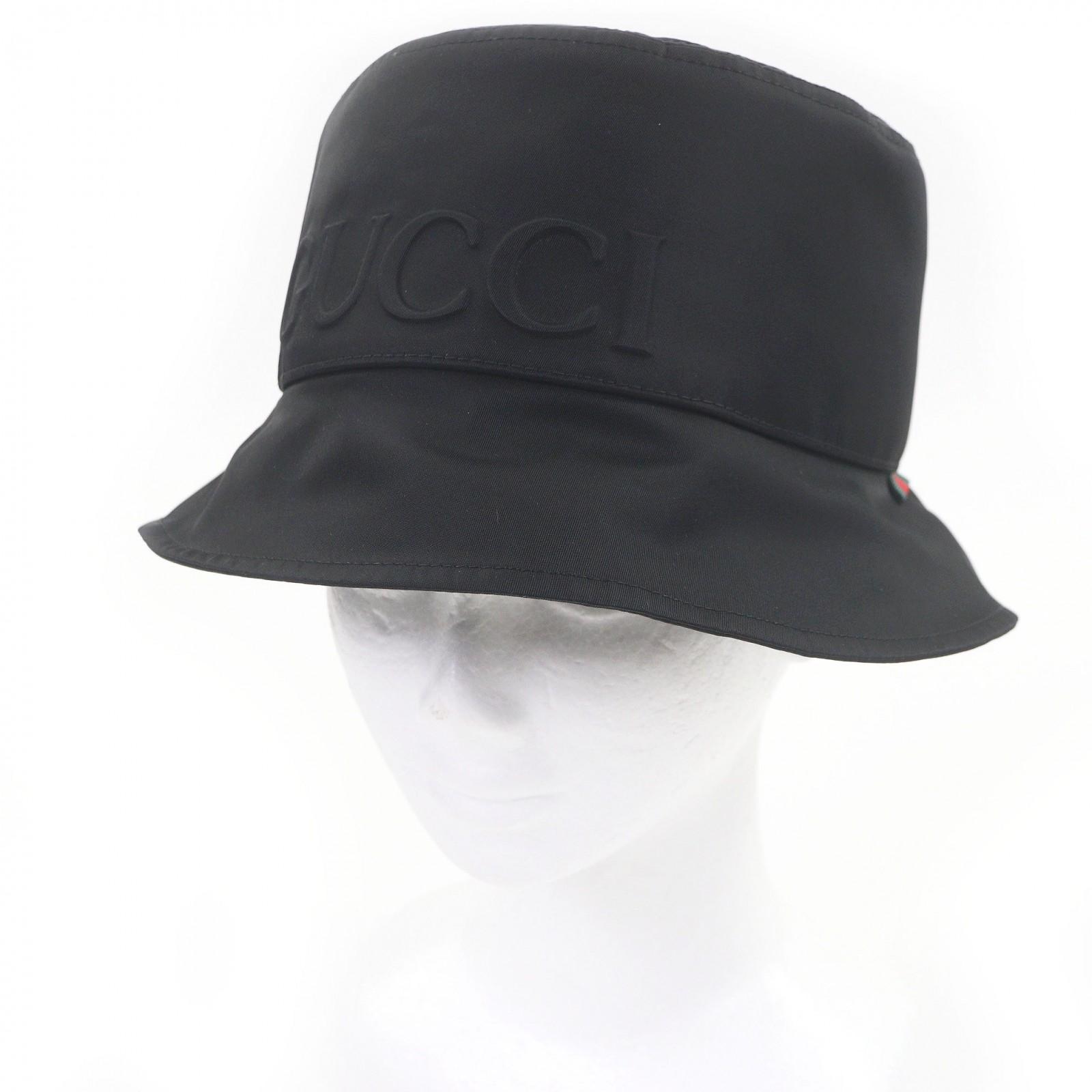 Pristine GUCCI hat Embossed logo Sherry line bucket black Nylon mens XL 813534 Used
Pristine GUCCI hat Embossed logo Sherry line bucket black Nylon mens XL 813534 Used