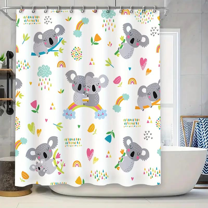 Adorable Koala Print Shower Curtain For Bathroom Decoration Multicolor Rainbow Kawaii Design Waterproof Fabric Home Decor Item S W60H190(CM)-1 Pcs
Adorable Koala Print Shower Curtain For Bathroom Decoration Multicolor Rainbow Kawaii Design Waterproof Fabric Home Decor Item S W60H190(CM)-1 Pcs