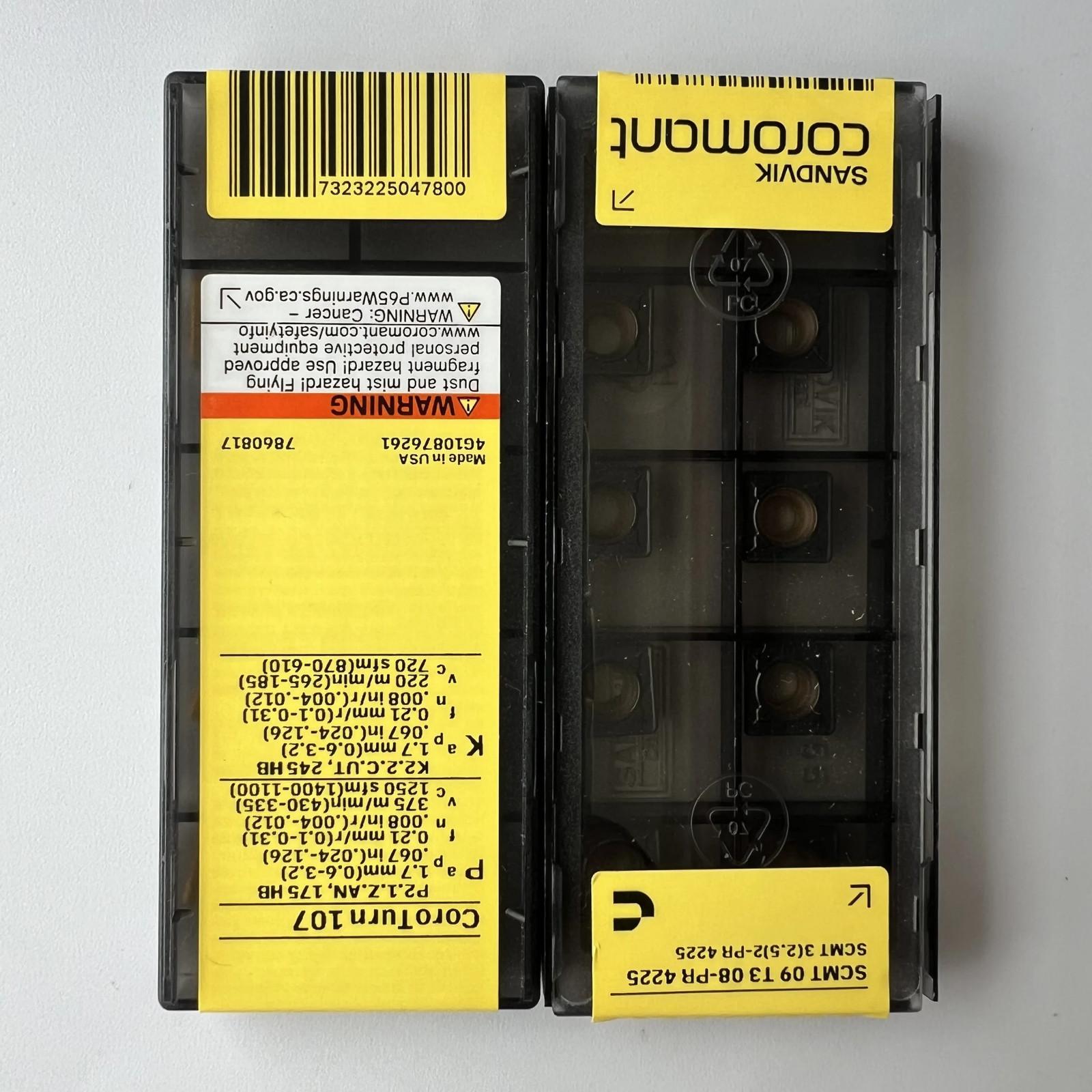 SANDVIK / SCMT09T308-PR 4225 / Industrial indexable Carbide Inserts 10 Pcs
SANDVIK / SCMT09T308-PR 4225 / Industrial indexable Carbide Inserts 10 Pcs