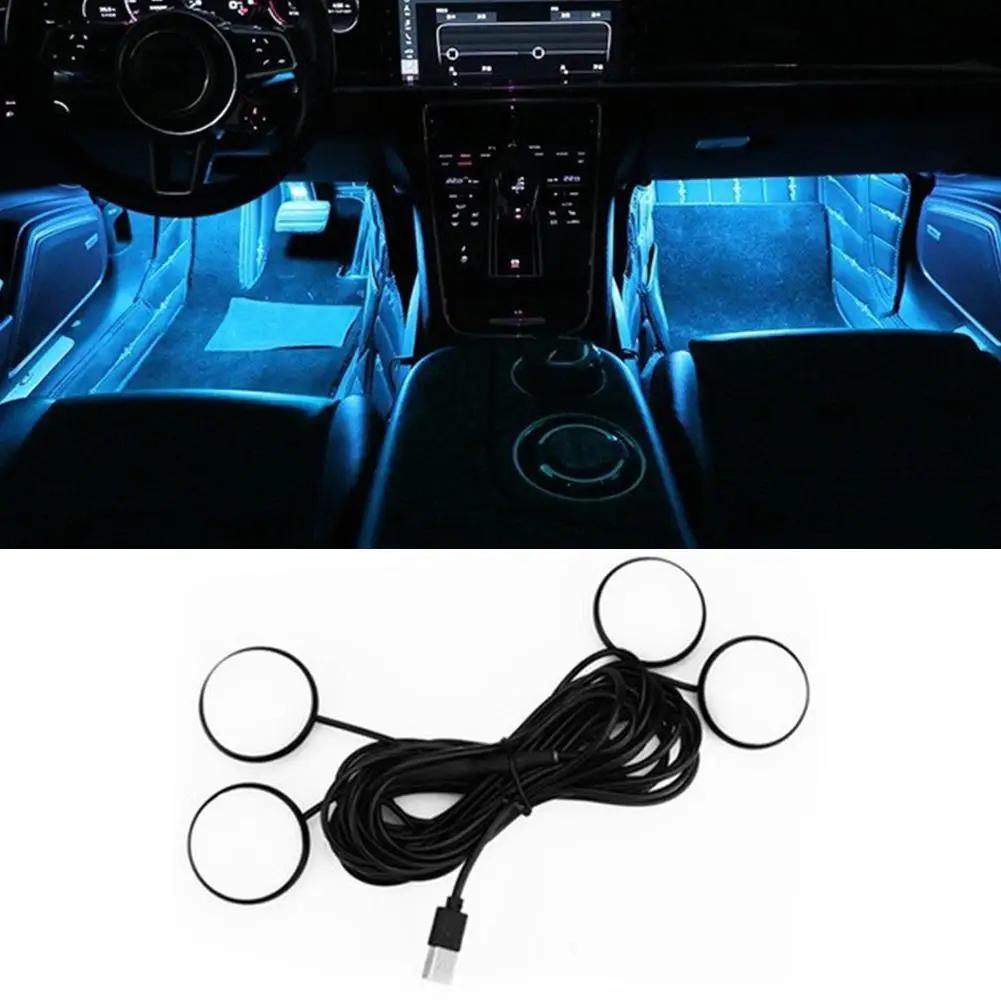 4-in-1 USB Car Ambient Kit RGB Multicolor LED Atmosphere Light for Footwell No Wiring Needed Easy Installation C3C0
4-in-1 USB Car Ambient Kit RGB Multicolor LED Atmosphere Light for Footwell No Wiring Needed Easy Installation C3C0