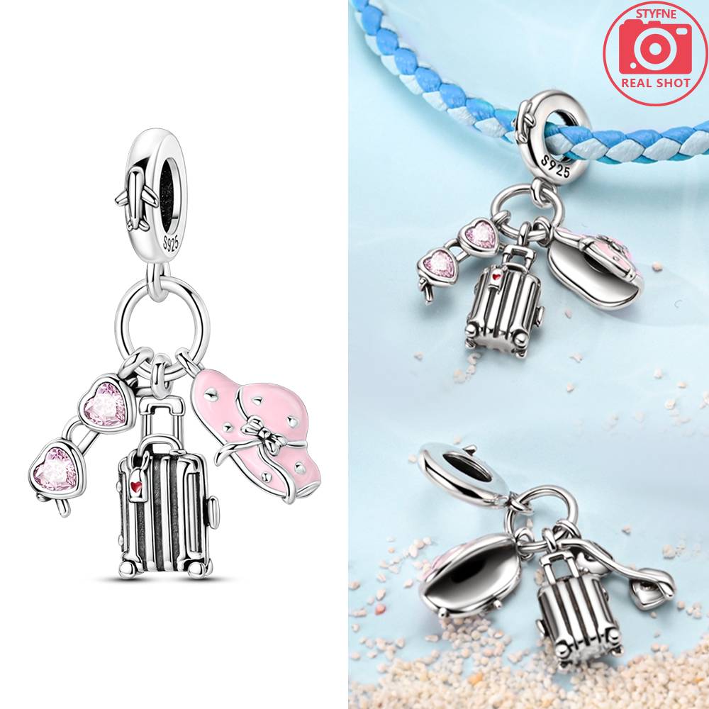 Charms Copper Pink Suitcase Sunglasses Sun Hat Pendants Fit Charms Plata Original Bracelet Beads Women Jewellery Making
Charms Copper Pink Suitcase Sunglasses Sun Hat Pendants Fit Charms Plata Original Bracelet Beads Women Jewellery Making