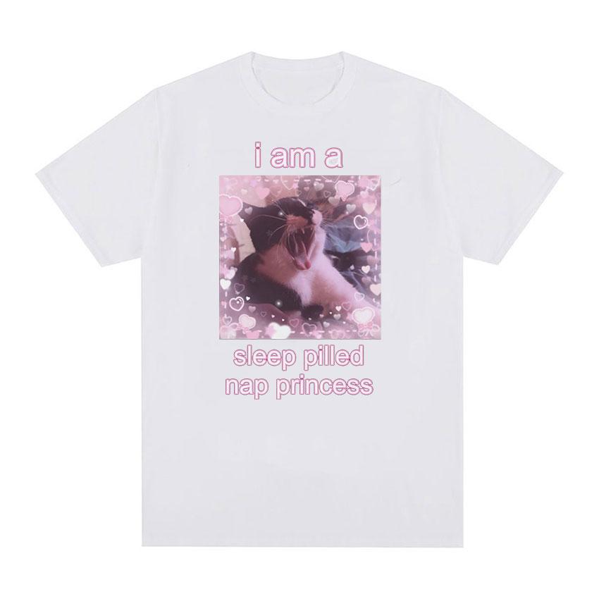 I Am A Sleep Pilled Nap Princess Cute Cat Meme Графические футболки для мужчин и женщин Высококачественная повседневная хлопковая футболка большого размера, милые топы
I Am A Sleep Pilled Nap Princess Cute Cat Meme Графические футболки для мужчин и женщин Высококачественная повседневная хлопковая футболка большого размера, милые топы