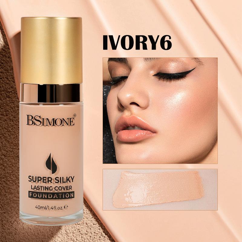 Bsimone 40Ml Coverage Face Foundation, Strong Coverage Oil-Control, Waterproof Long-Lasting, Suitable For Multiple Skin Tones IVORY6
Bsimone 40Ml Coverage Face Foundation, Strong Coverage Oil-Control, Waterproof Long-Lasting, Suitable For Multiple Skin Tones IVORY6