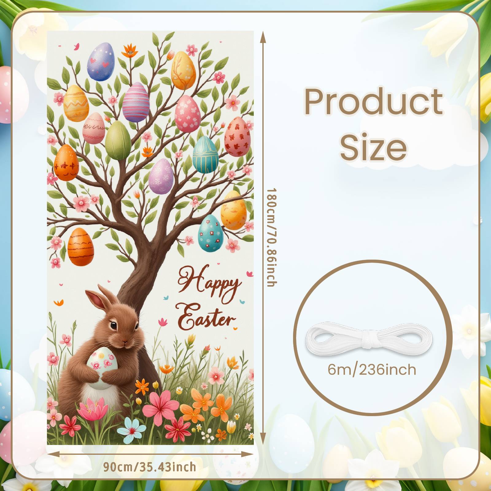 Easter Banner Spring Flowers Happy Easter Display Easter Egg Backdrop Festive Design For Spring Celebration Family Gathering
Easter Banner Spring Flowers Happy Easter Display Easter Egg Backdrop Festive Design For Spring Celebration Family Gathering