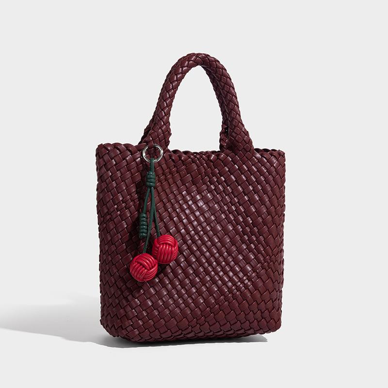 Ручная сумка-ведро, сумка-тоут, ощущение высокого класса, сумка через плечо, прочная сумка на одно плечо бордовый