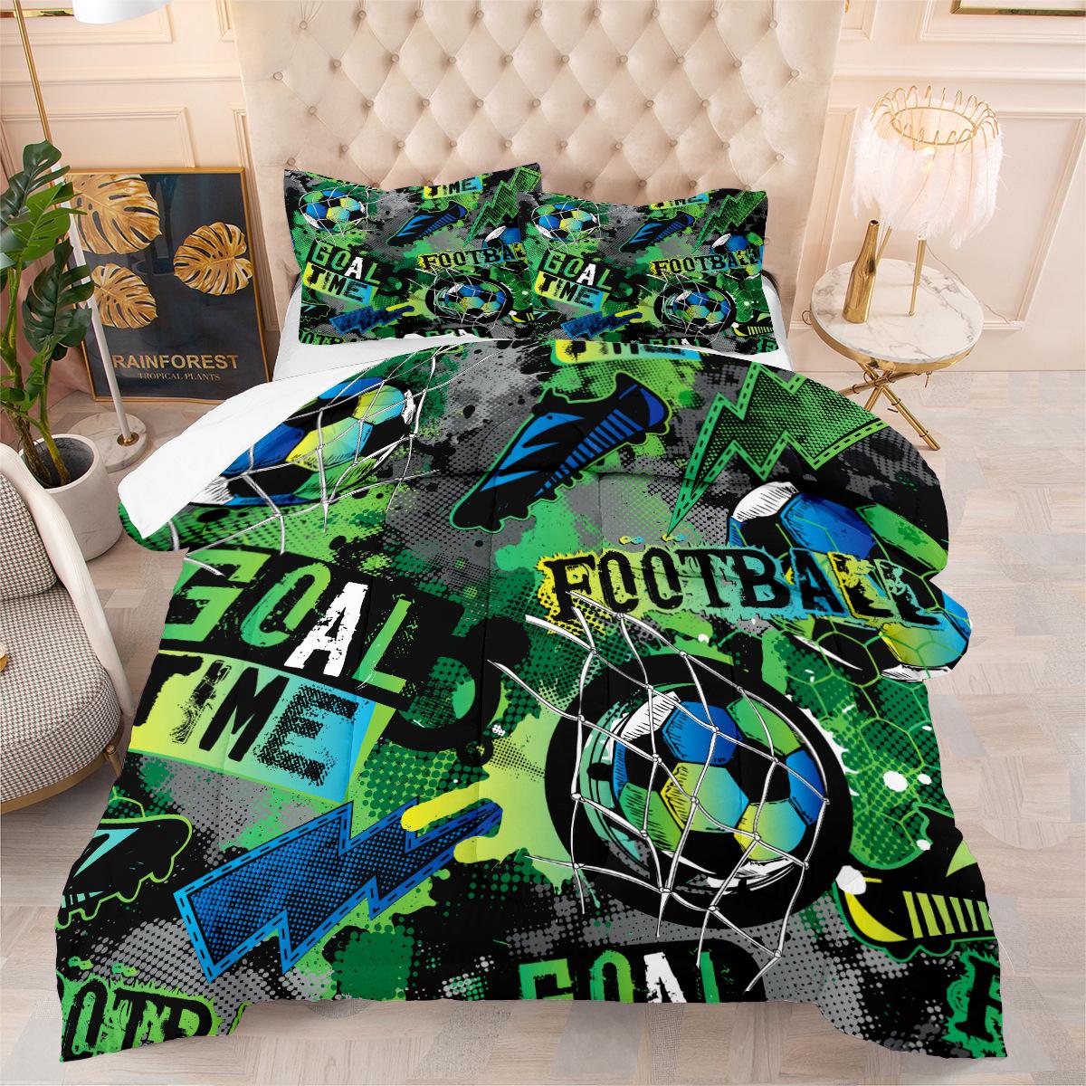 Digital Printing Bedding Fat Quilt Effect Picture Football Sports Home Textile Quilt Cover Three-piece Set 172*218cm
Digital Printing Bedding Fat Quilt Effect Picture Football Sports Home Textile Quilt Cover Three-piece Set 172*218cm