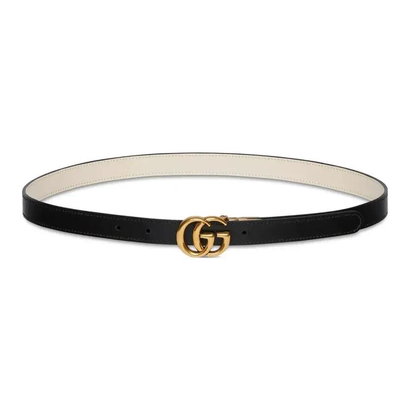 GUCCI GG Marmont double G logo shaped buckle double-sided narrow leather belt female black/white width 2cm 80-Basic Packaging-Dust Bag or Box
GUCCI GG Marmont double G logo shaped buckle double-sided narrow leather belt female black/white width 2cm 80-Basic Packaging-Dust Bag or Box