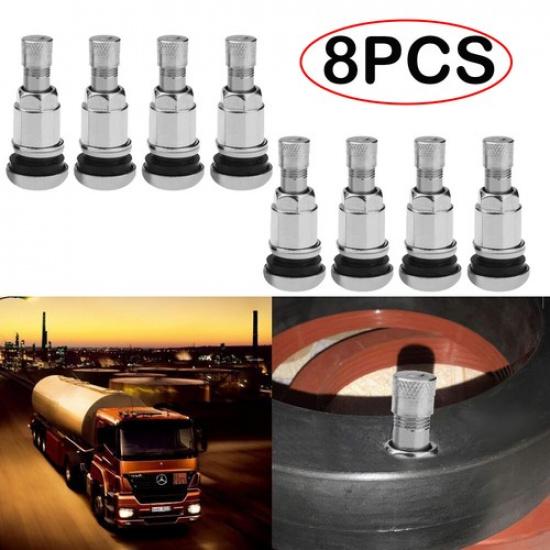 8Pcs Bolt-in Stainless Steel Car Wheel Tire Valve Stems with Dust Caps
8Pcs Bolt-in Stainless Steel Car Wheel Tire Valve Stems with Dust Caps