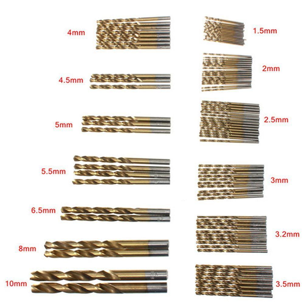 50PCS Hot Sell Kit Typical Home 1/1.5/2/2.5/3mm HSS Drill Bit Titanium Coated High Speed Steel
50PCS Hot Sell Kit Typical Home 1/1.5/2/2.5/3mm HSS Drill Bit Titanium Coated High Speed Steel