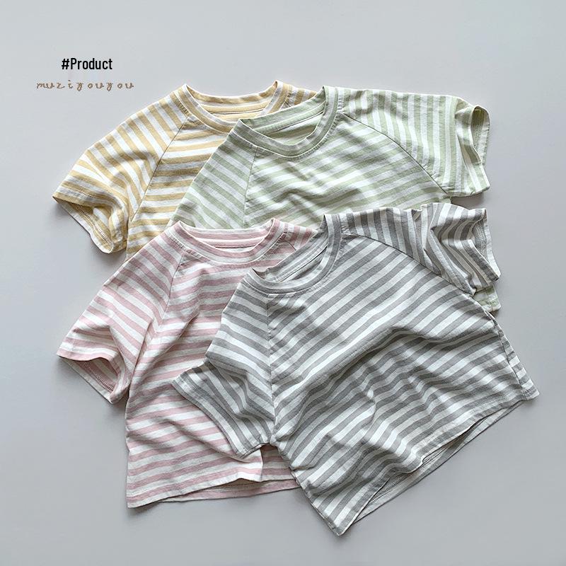 Macaron Striped Cotton-Linen Kids T-Shirt - Summer Short Sleeve 120 cm світло-жовтого кольору
Macaron Striped Cotton-Linen Kids T-Shirt - Summer Short Sleeve 120 cm світло-жовтого кольору