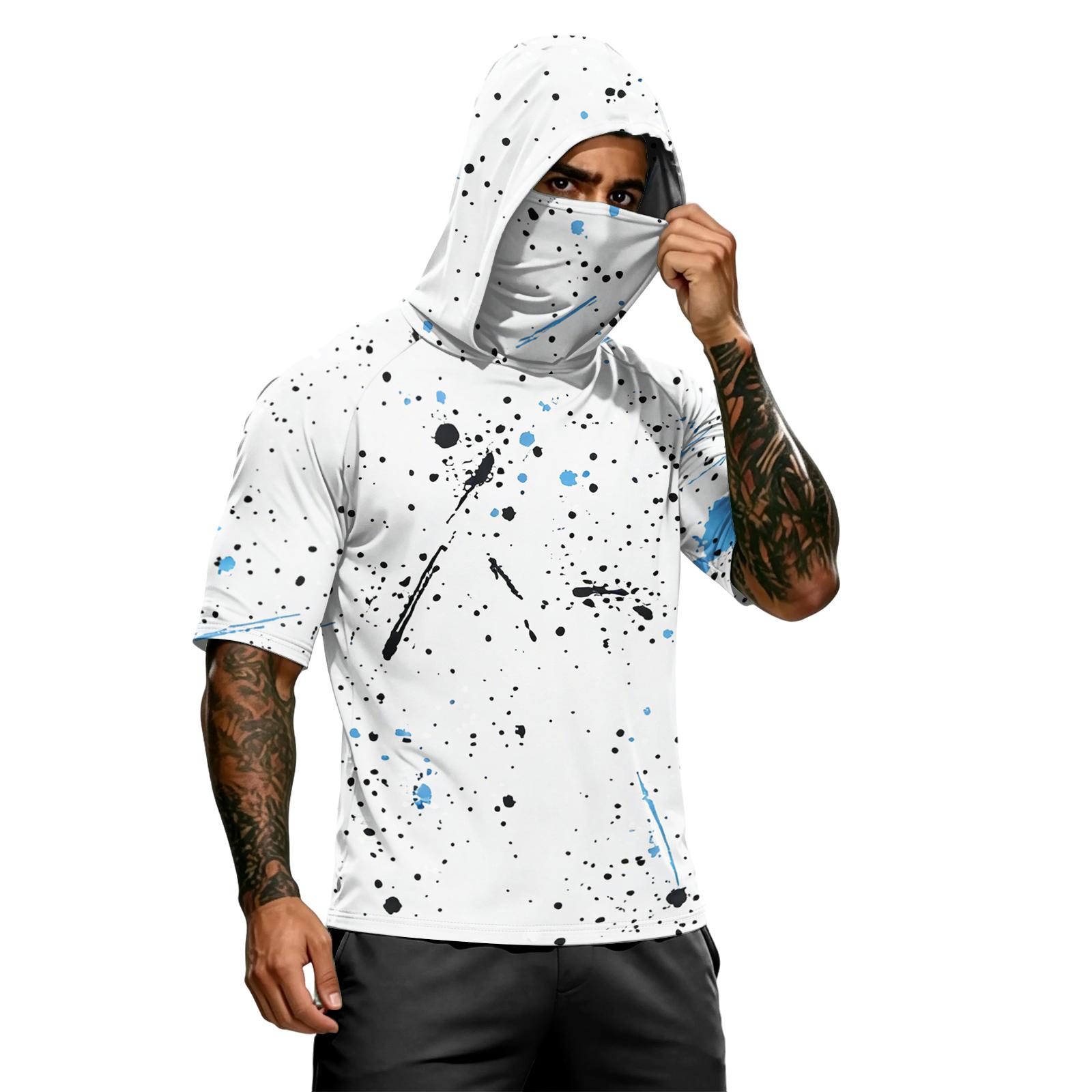 Men s summer camouflage gradient drying short-sleeved T-shirt, sun clothing, fishing, fitness, sports, hooded short-sleeved shirt XL білий
Men s summer camouflage gradient drying short-sleeved T-shirt, sun clothing, fishing, fitness, sports, hooded short-sleeved shirt XL білий