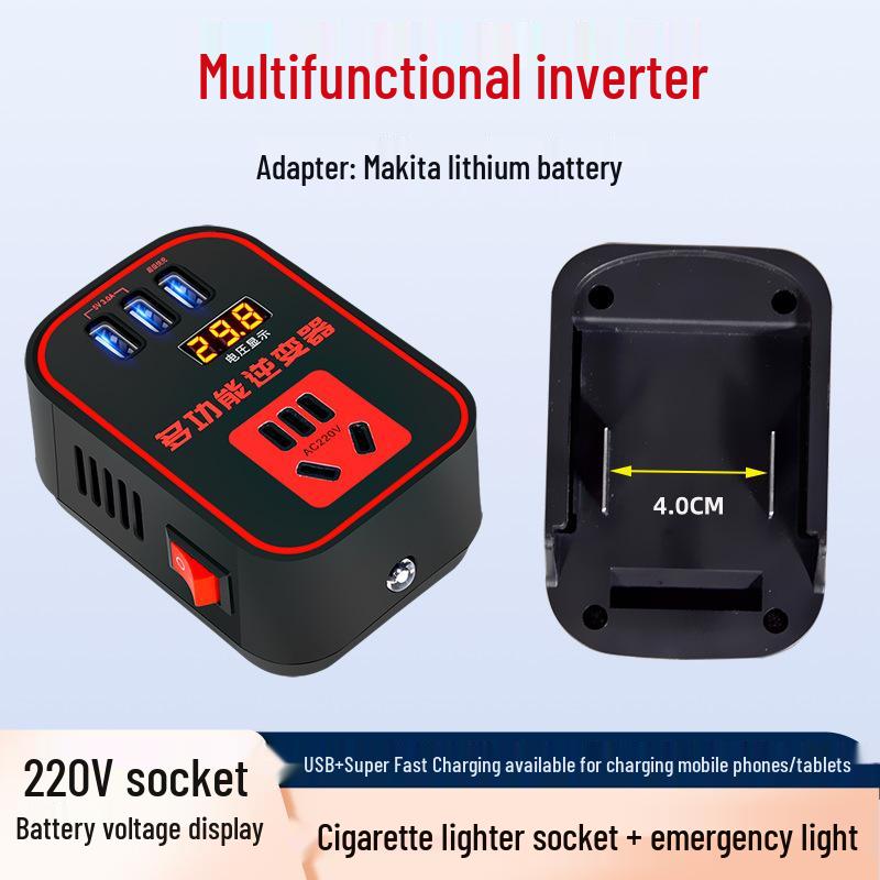 Универсальный Power Bank с литиевой батареей 21В-220В, в стиле Makita
Универсальный Power Bank с литиевой батареей 21В-220В, в стиле Makita